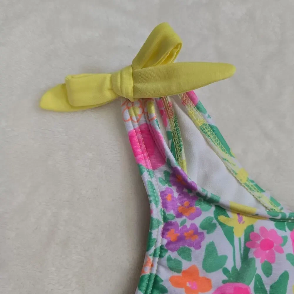 Cat & Jack Girls Floral One-Piece Swimsuit size m (8) NWT